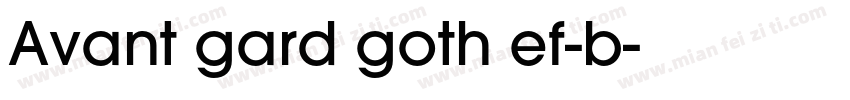 Avant gard goth ef-b字体转换